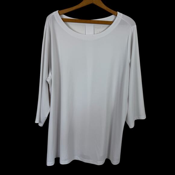 Susan Graver Modern Essentials Womens Liquid Knit Tunic Top Size 2XLP Minimalist - Picture 1 of 6